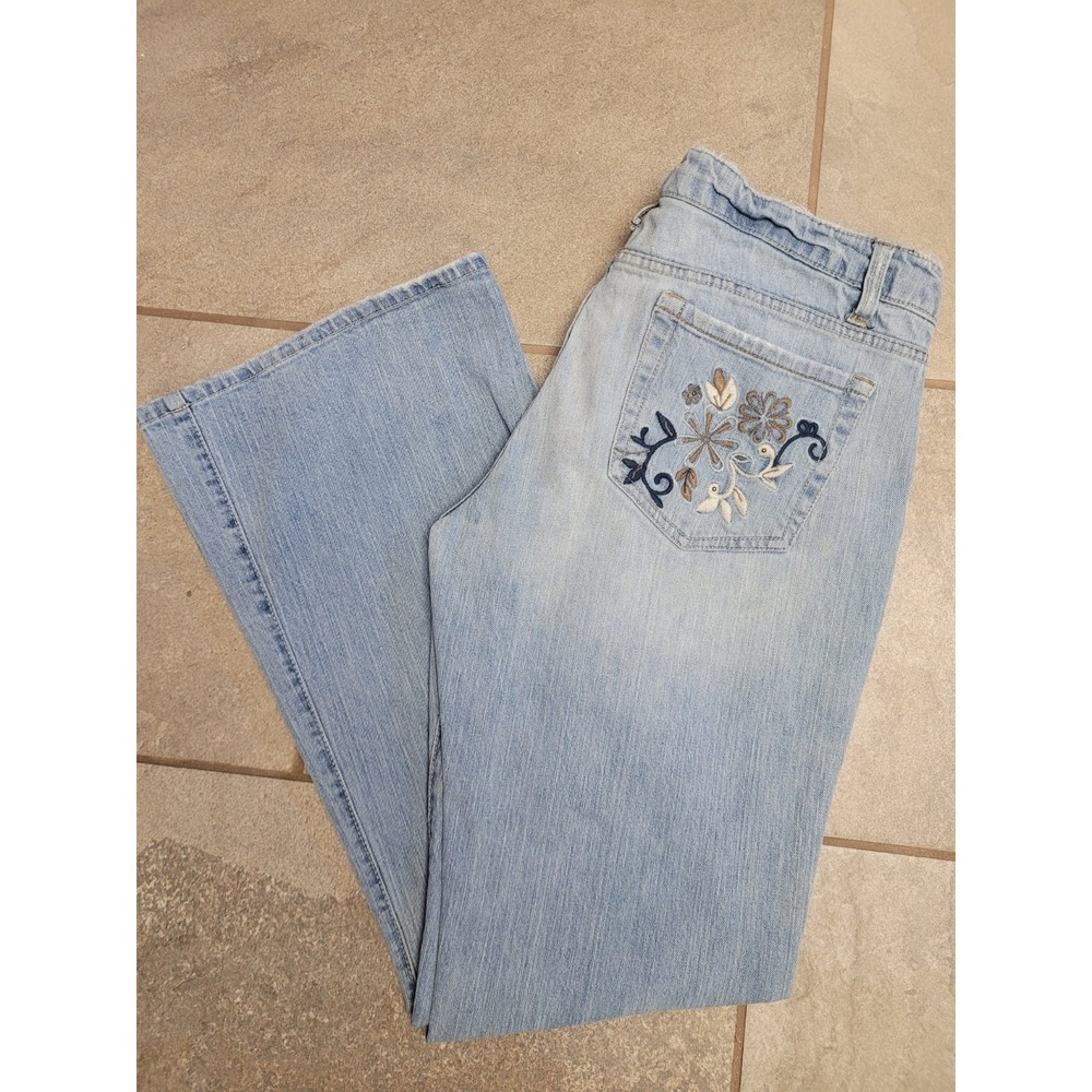 Y2K Western core Low rise Aeropostale STUDDED Embroidered Flare Womens Jean 9 10